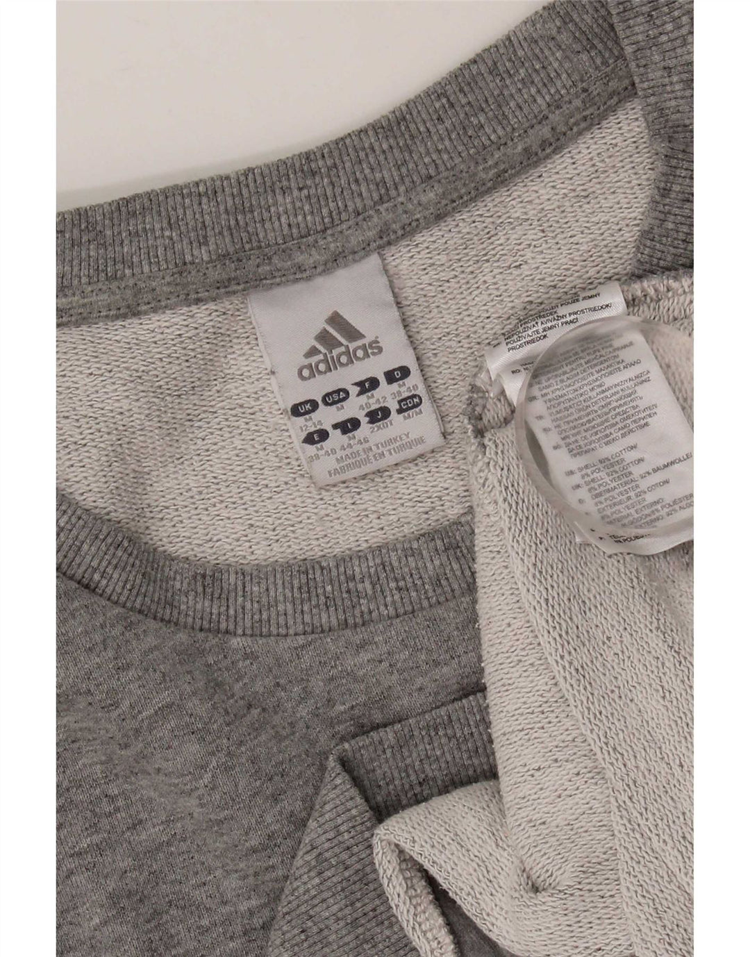 Pulover adidas pentru femei UK 12/14 bumbac gri mediu