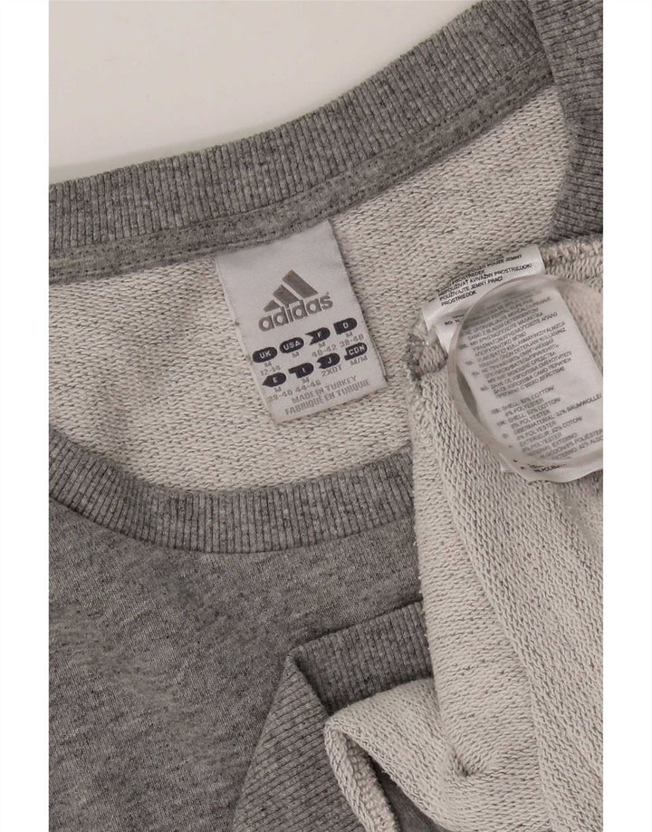 Pulover adidas pentru femei UK 12/14 bumbac gri mediu