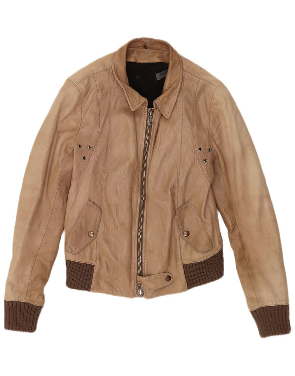 S.W.O.R.D. 6.6.44 Womens Leather Jacket IT 44 Medium Brown Leather