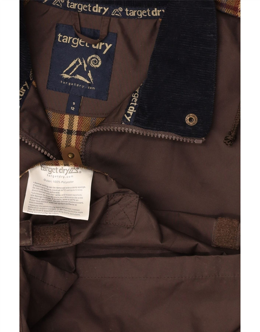 TARGET DRY Pelernă de ploaie cu glugă pentru femei UK 12 Poliester maro mediu