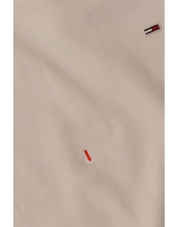 TOMMY HILFIGER Pulover supradimensionat pentru femei UK 6 XS Bumbac alb