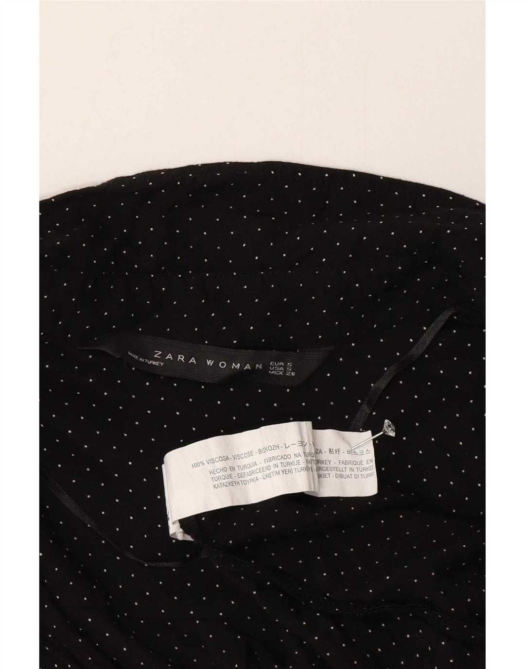 Cămașă pentru femei Zara UK 10 Small Black Spotted Viscose
