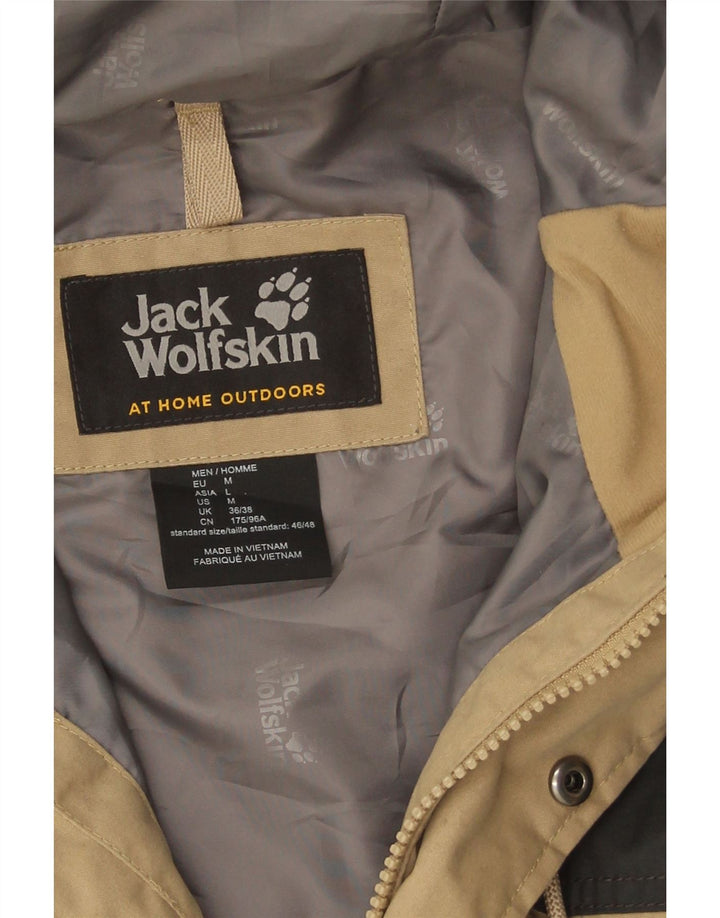 Jack Wolfskin Jachetă Parka cu glugă pentru bărbați UK 36/38 Medium Bej Colorblock