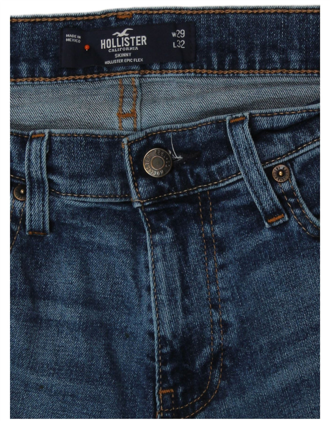 Blugi skinny pentru bărbați HOLLISTER W29 L32 Bumbac albastru