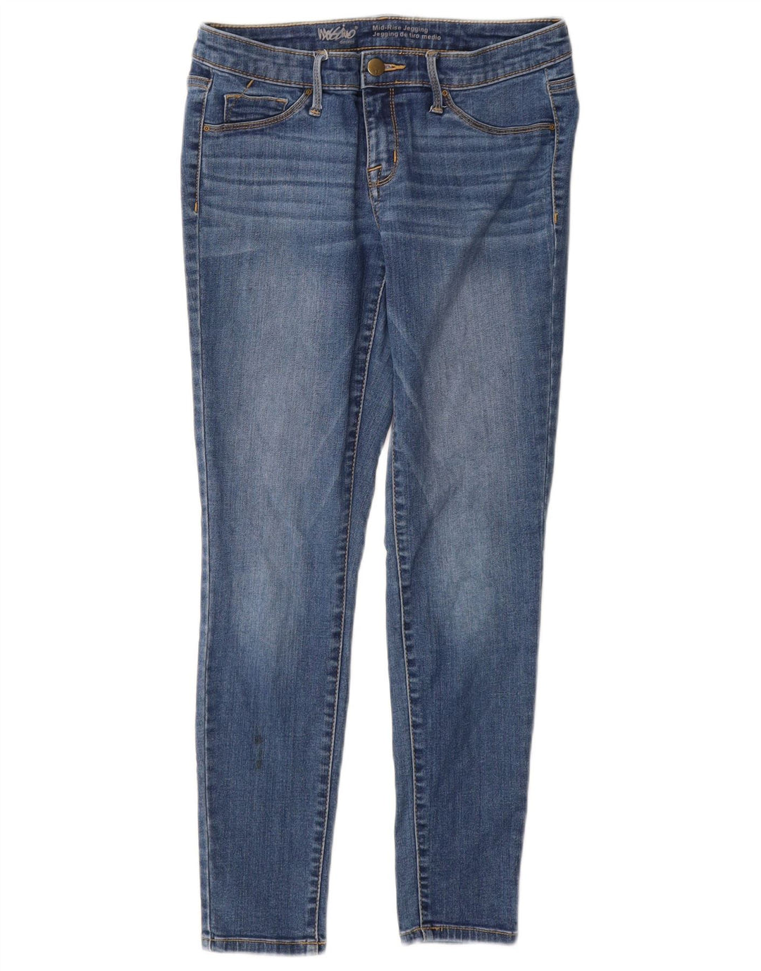 Blugi skinny pentru femei cu talie medie Mossimo US 6 Small W28 L27 Bumbac albastru