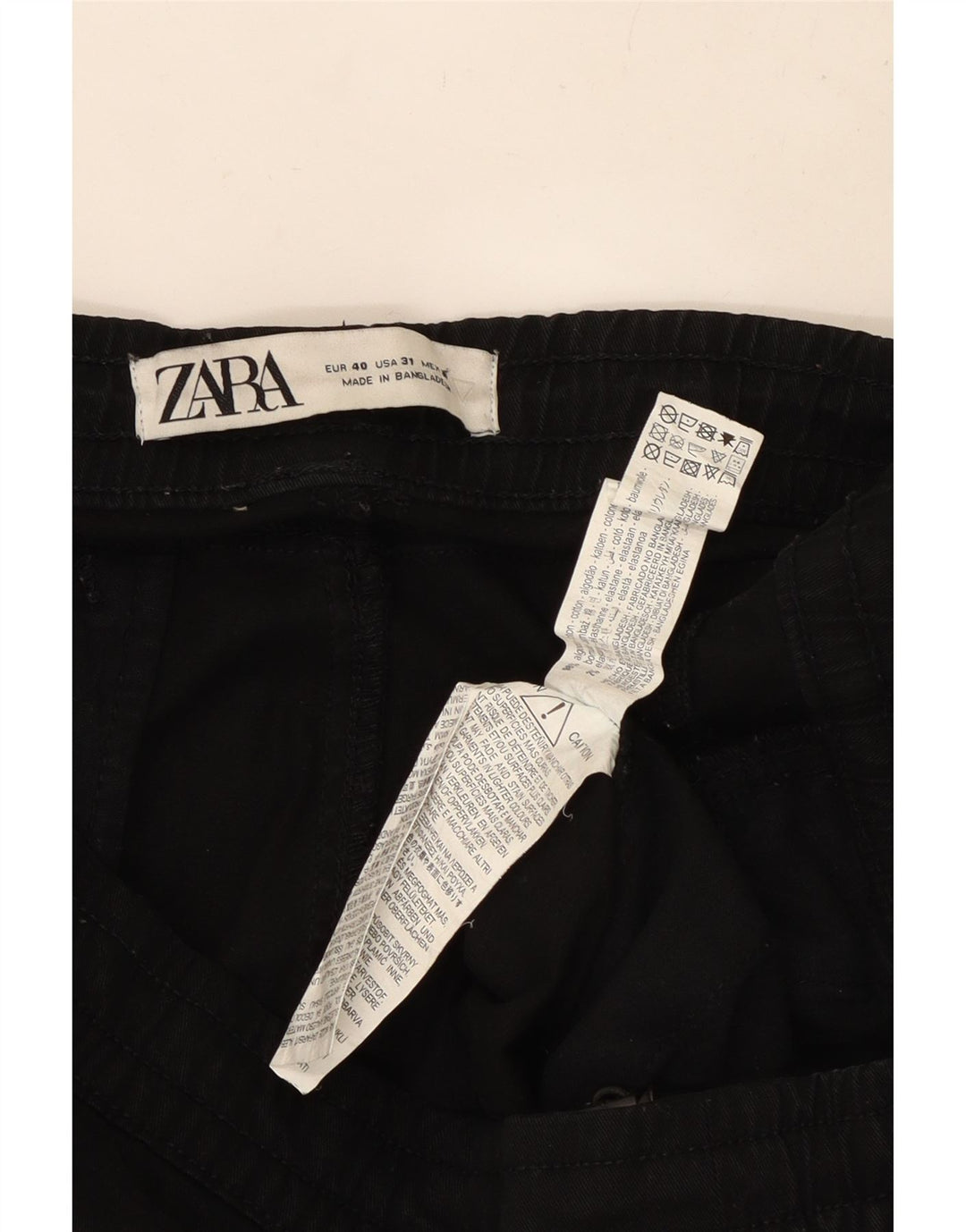 ZARA Pantaloni de jogging pentru bărbați Cargo EU 40 Medium W31 L27 Bumbac negru
