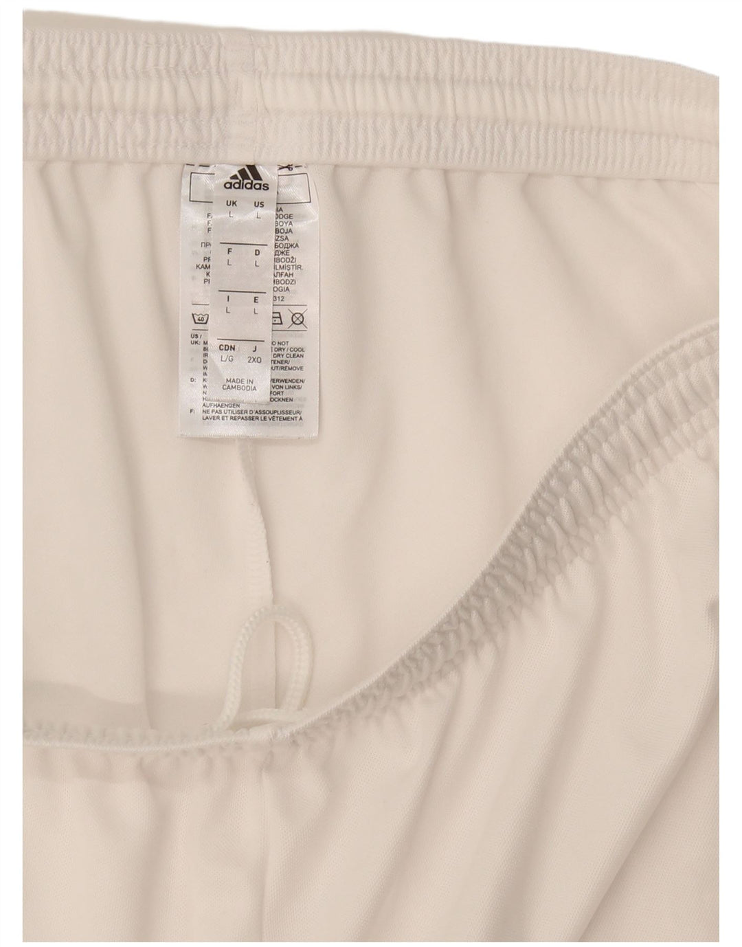 Pantaloni scurți sport pentru bărbați Adidas, mari, alb, din poliester