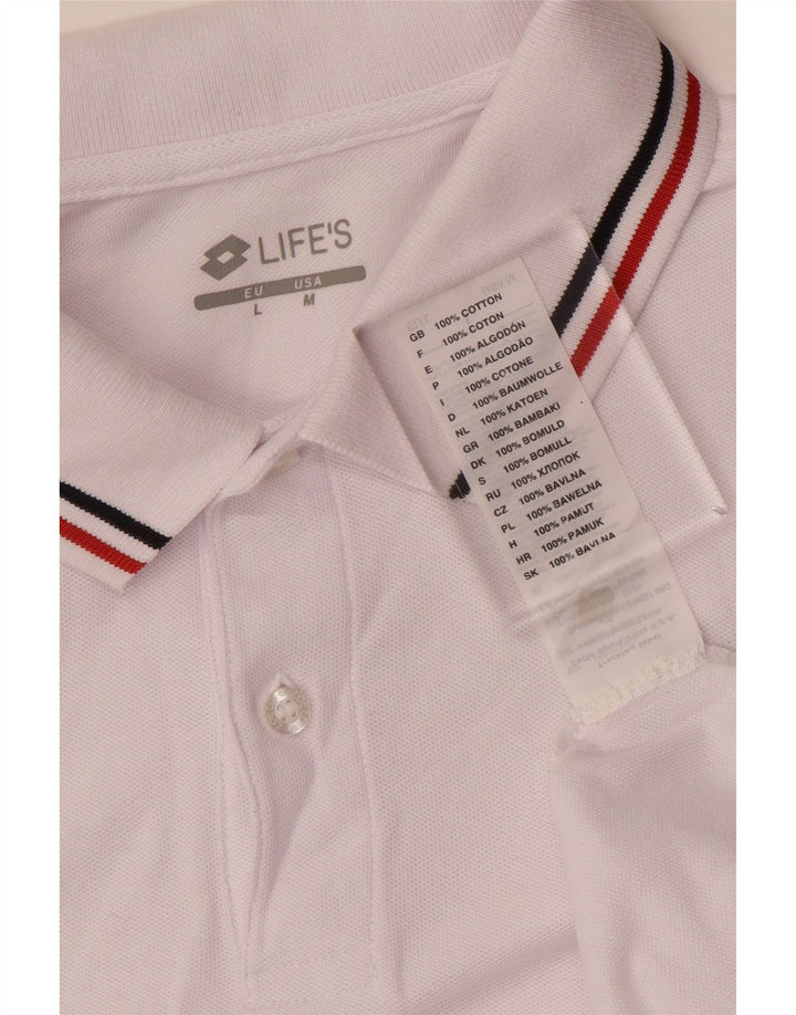 Tricou polo pentru bărbați Lotto, bumbac roz mediu