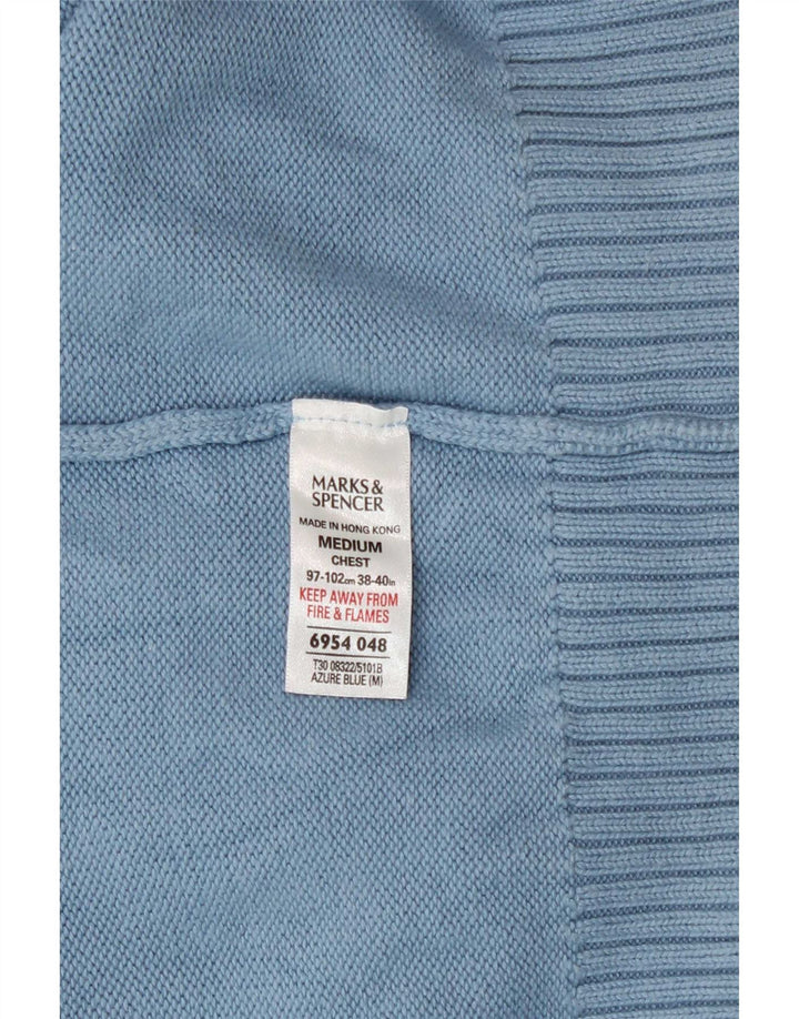 Pulover Marks & Spencer pentru bărbați, Blue Harbour, cu decolteu în V, bumbac mediu