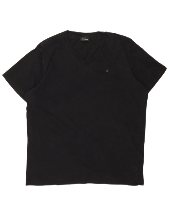 DIESEL Tricou Bărbați Top Mediu Negru Bumbac