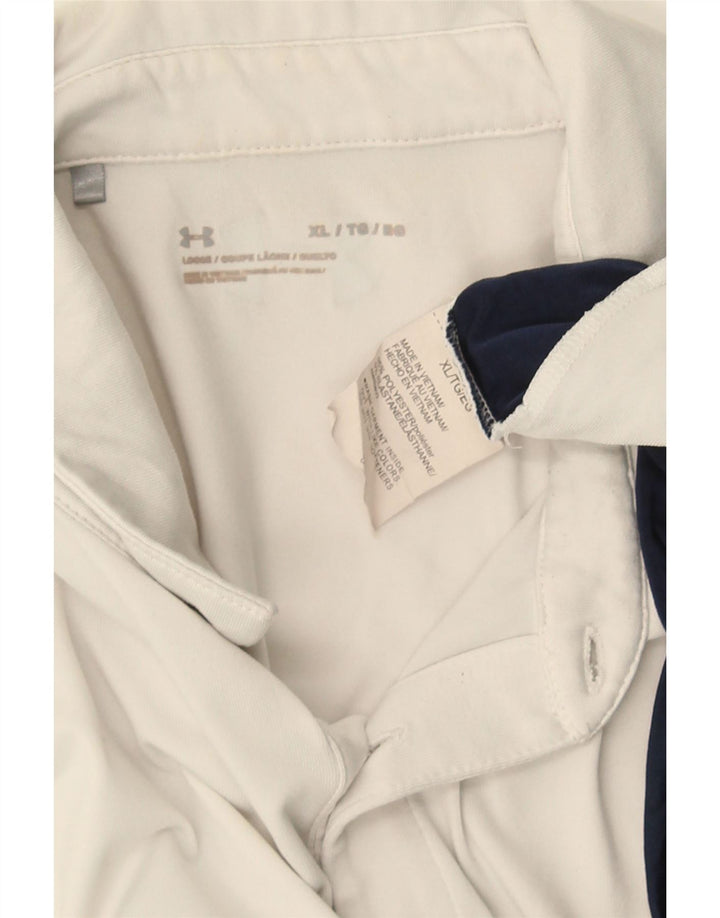 Tricou polo pentru bărbați UNDER ARMOUR XL, alb, poliester color bloc
