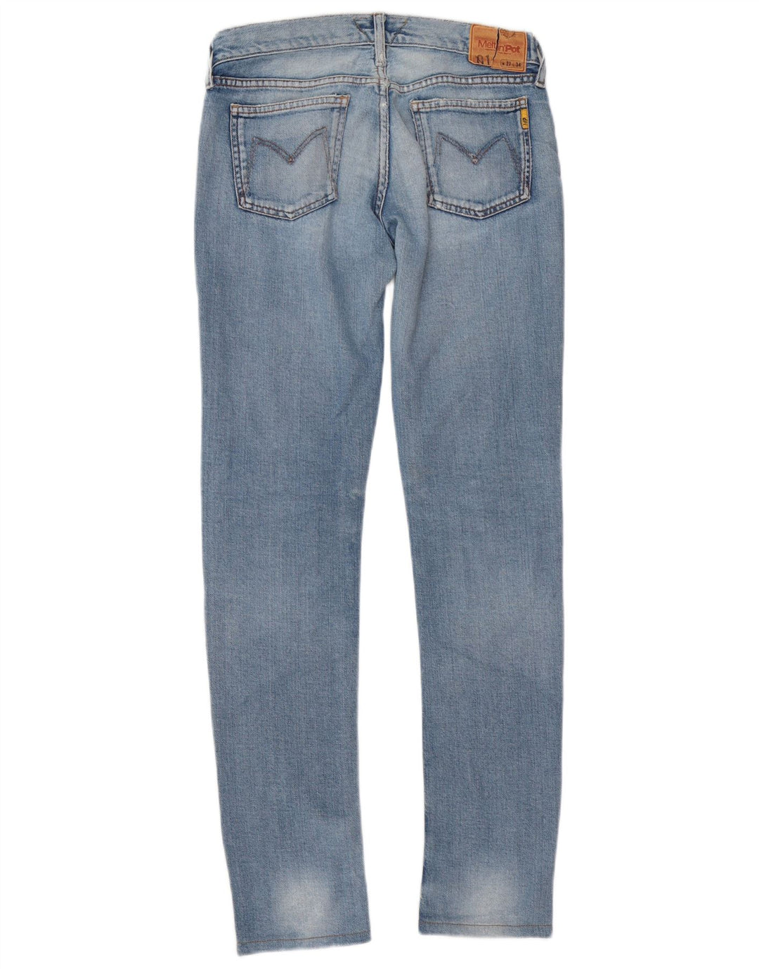 Meltin' Pot Blugi slim pentru femei Distressed W27 L34 Blue