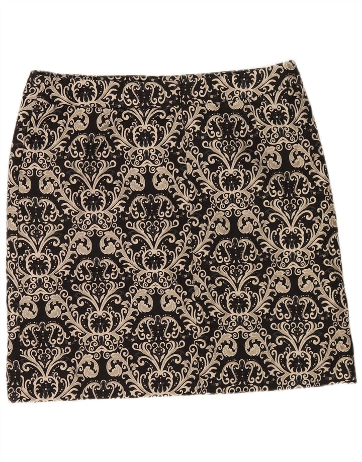 Fusta mini pentru femei Marks & Spencer UK 14 Large W34 Gold Paisley Poliester