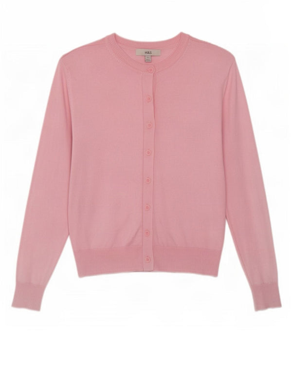Pulover cardigan pentru femei Marks & Spencer UK 6 XS roz viscoză