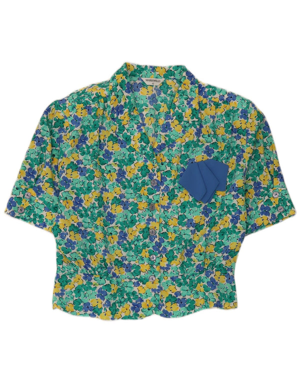 Bluză cămașă cu mânecă scurtă pentru femei MARKWALD IT 42 Medium Green Floral