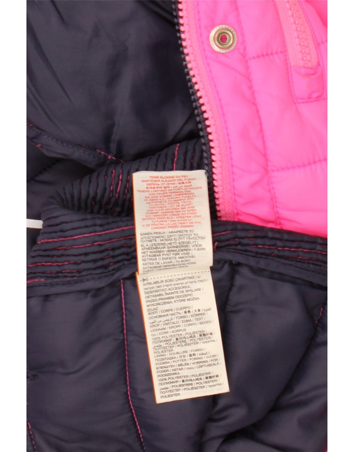 Jachetă căptușită cu glugă Superdry pentru femei UK 14, mare, roz, poliester