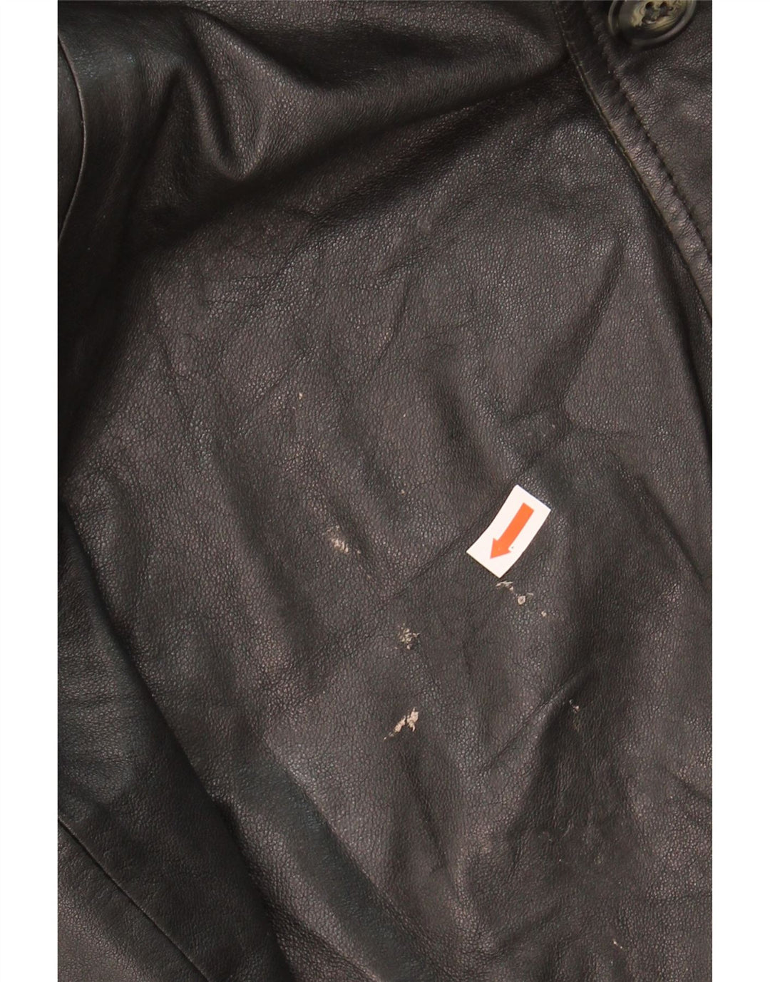 VINTAGE Mens Leather Coat UK 38 Medium Black Leather Vintage Vintage and Second-Hand Vintage from Messina Hembry 