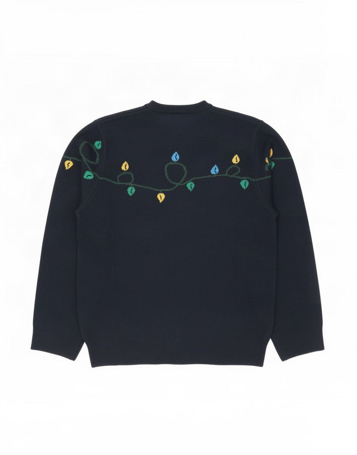 Pulover pentru bărbați Marks & Spencer cu decolteu rotund, mare, bleumarin de Crăciun