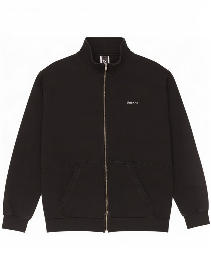 Reebok Mens Trening Top Jacket Large Black Bumbac