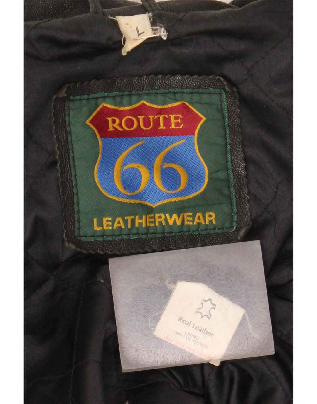 Jachetă de piele pentru bărbați Route 66 UK 40, mare, neagră