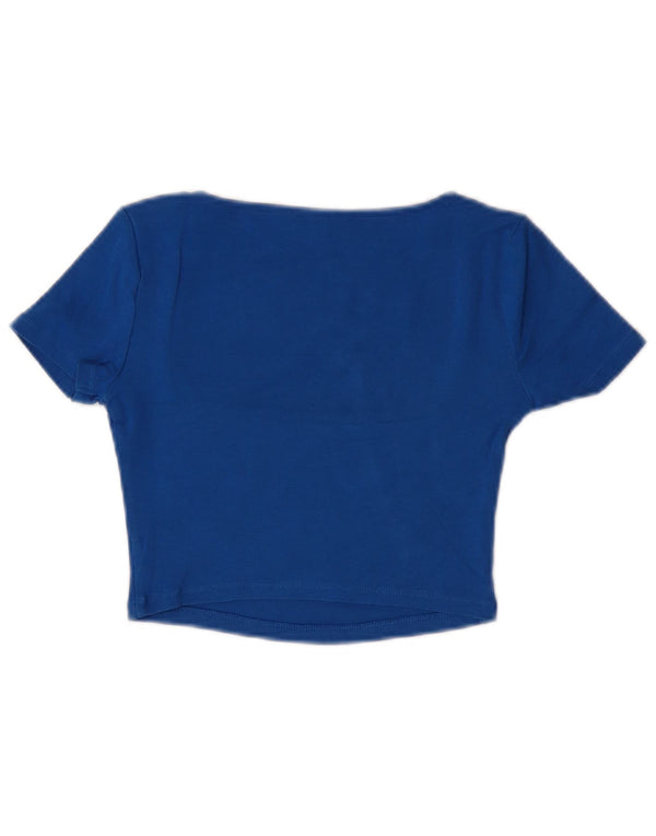 Crop Top pentru femei Zara UK 12 Medium Blue