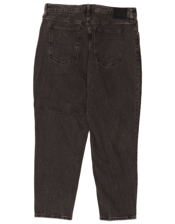 Abercrombie & Fitch Blugi Mom Tapered pentru femei US 14 XL W32 L27 Negri