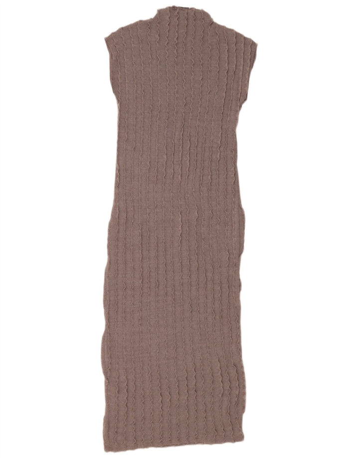 Rochie maxi fără mâneci pentru femei Zara UK 12, gri mediu