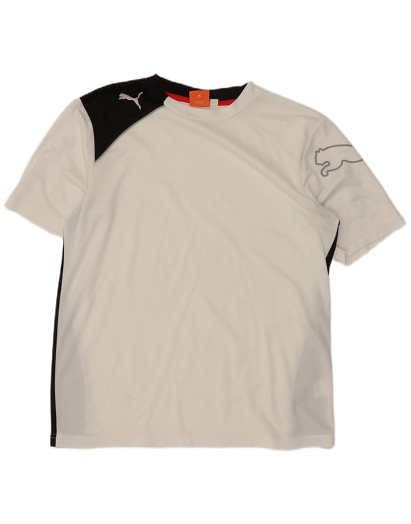 Tricou grafic Puma pentru bărbați Top mic, alb, bloc de culoare