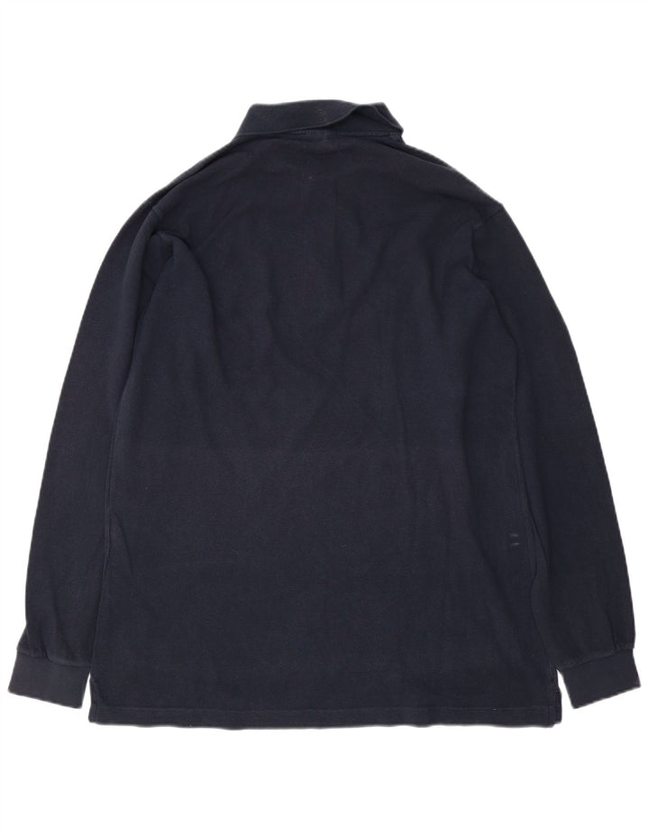 Cămașă polo cu mânecă lungă pentru bărbați Sergio Tacchini, bumbac bleumarin mediu