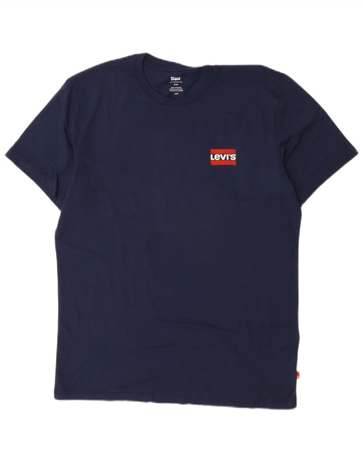 Tricou pentru bărbați Levi's Slim Top mare din bumbac bleumarin