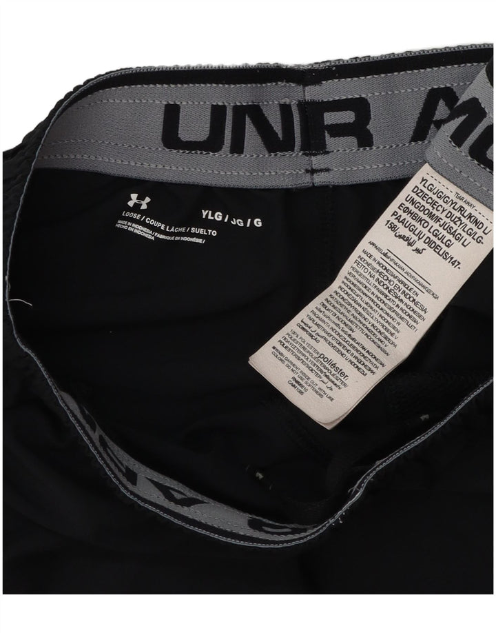 Pantaloni scurți sport Under Armour pentru băieți 11-12 ani, mari, negru, poliester