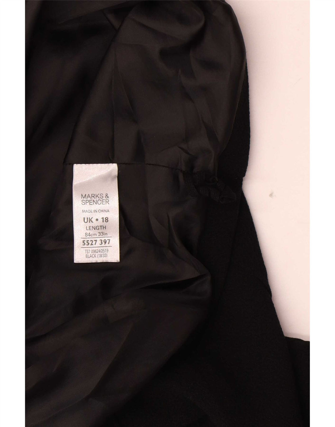 Fustă A-Line pentru femei Marks & Spencer UK 18 XL W36 Poliester negru