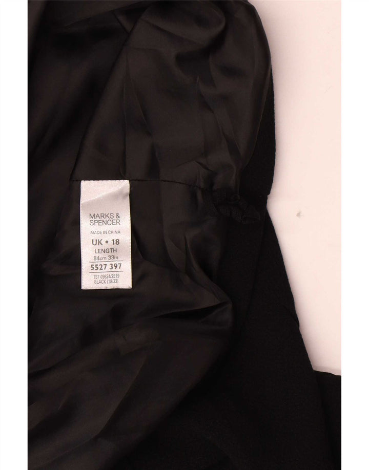 Fustă A-Line pentru femei Marks & Spencer UK 18 XL W36 Poliester negru