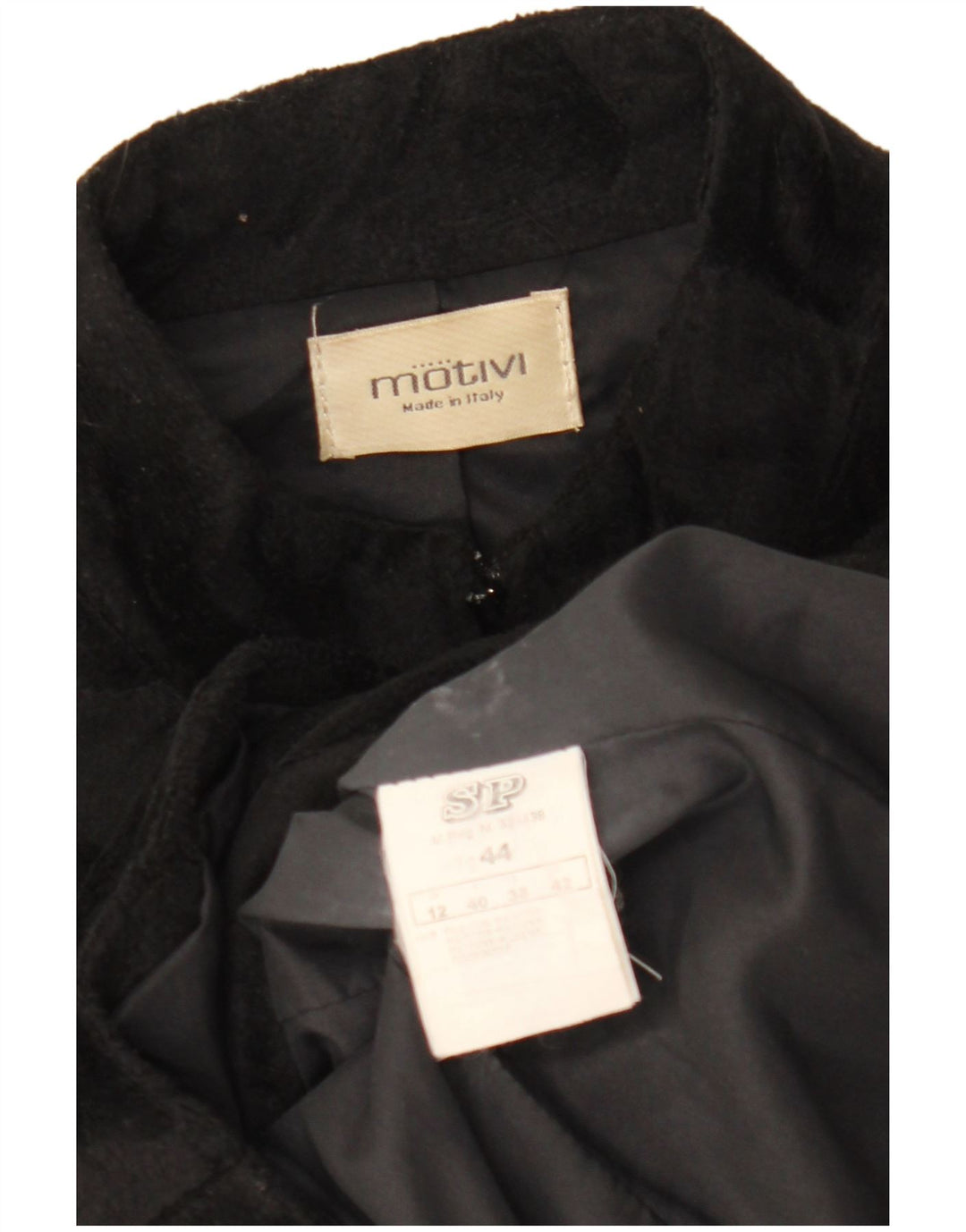 Jachetă Fleece Crop MOTIVI pentru femei IT 44 Medium Black Animal Print Poliester