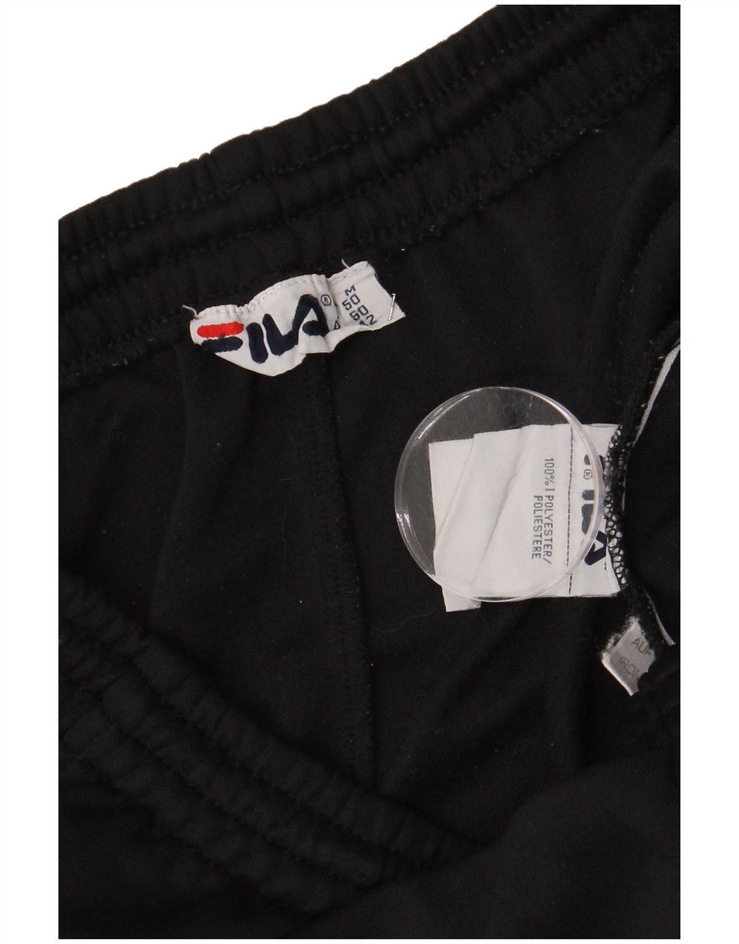 Pantaloni de trening Fila Graphic pentru bărbați, poliester mediu negru