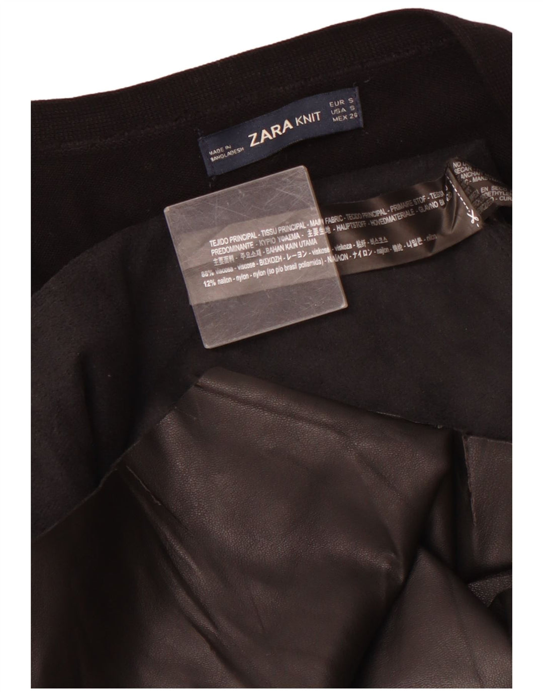 Pulover cardigan supradimensionat pentru femei ZARA UK 10, mic, negru, color block