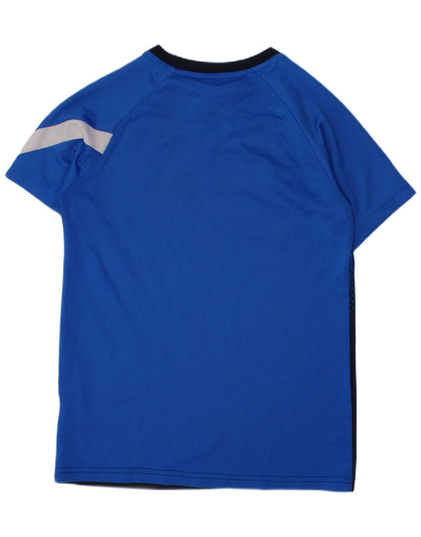 NIKE Boys Dri Fit Graphic T-Shirt Top 10-11 Years Medium Blue Colourblock