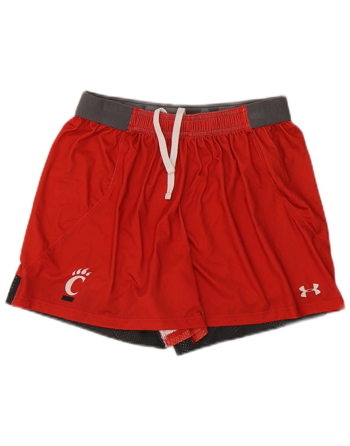 Pantaloni scurți sport Under Armour pentru femei UK 10 Small Red Colorblock Poliester