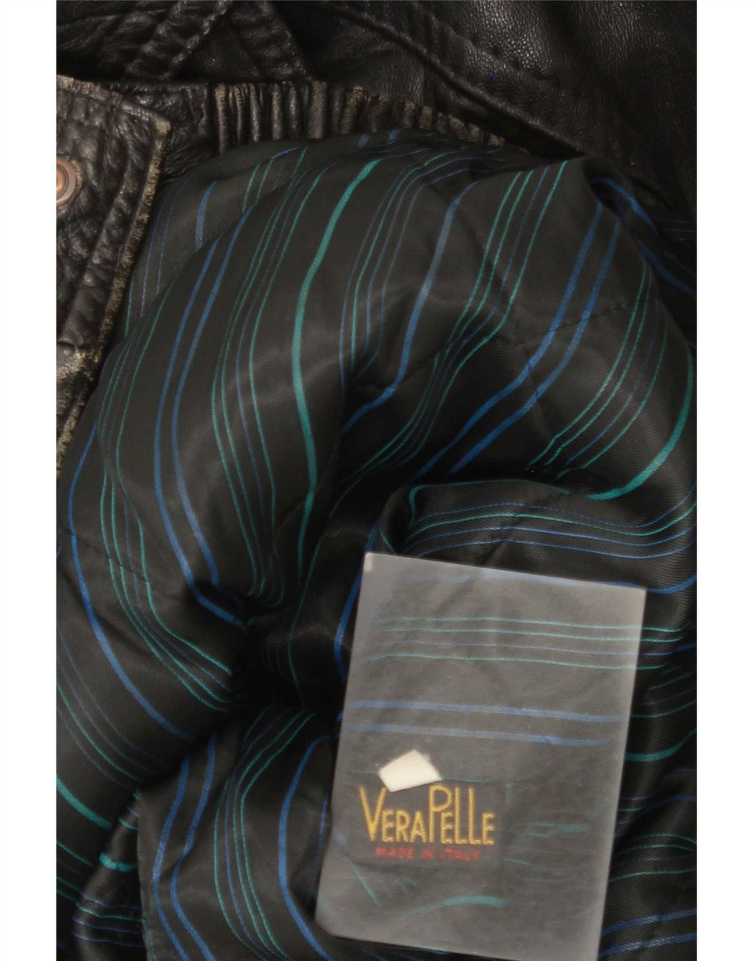 Jachetă de piele vintage pentru bărbați UK 40 Large Black