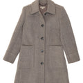 WHISTLE Womens Overcoat UK 12 Medium Grey Wool Vintage Whistle and Second-Hand Whistle from Messina Hembry 