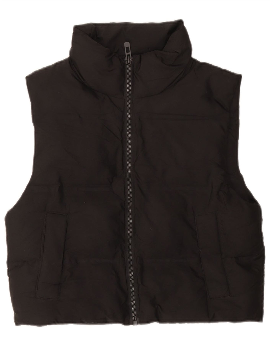 Gilet căptușit supradimensionat pentru femei Zara UK 6 XS poliester negru