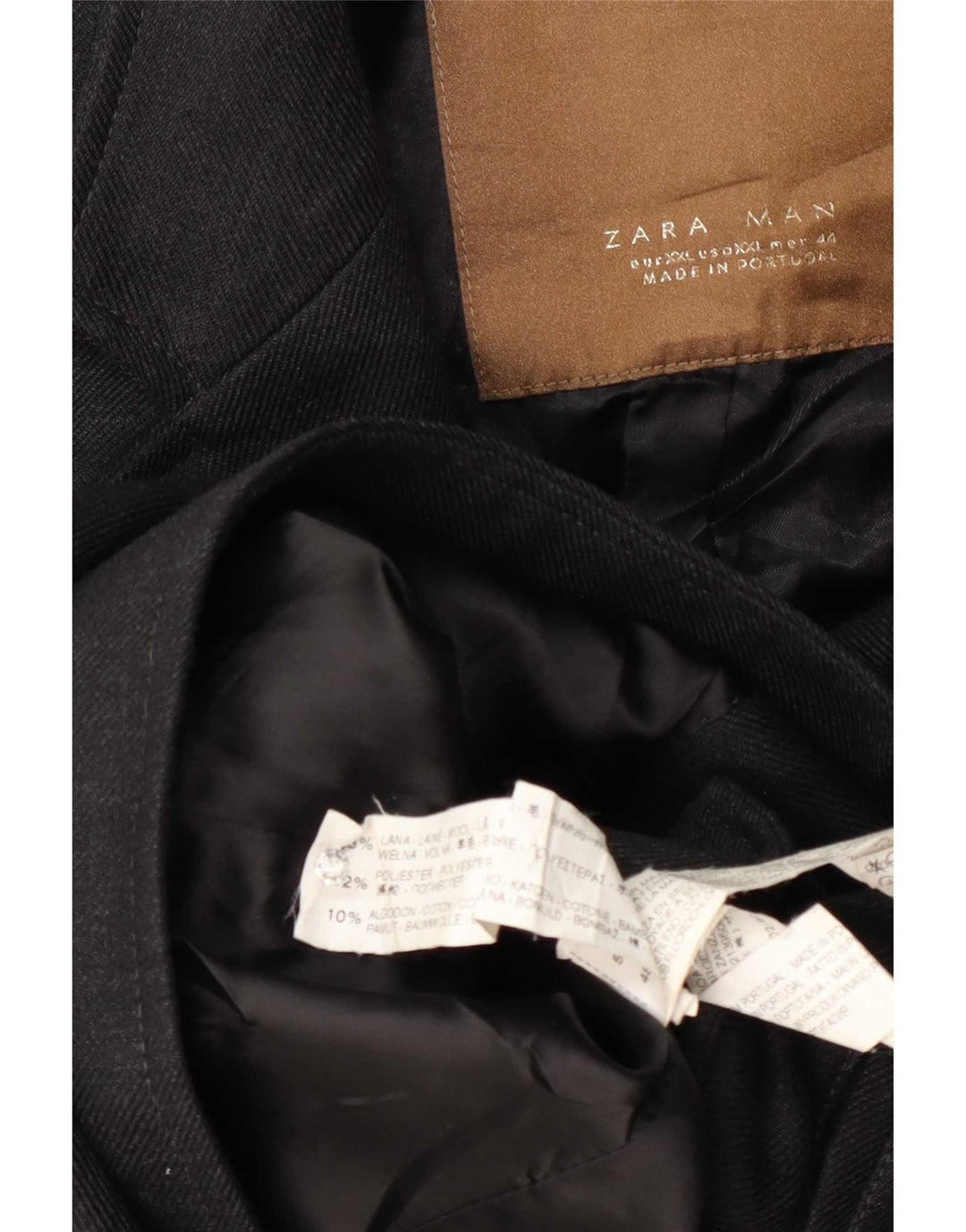 Pardesiu pentru bărbați Zara UK 44 2XL Lână bleumarin