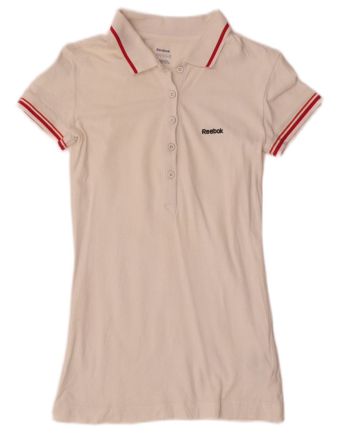 Tricou polo REEBOK pentru femei UK 4 XS Bumbac alb