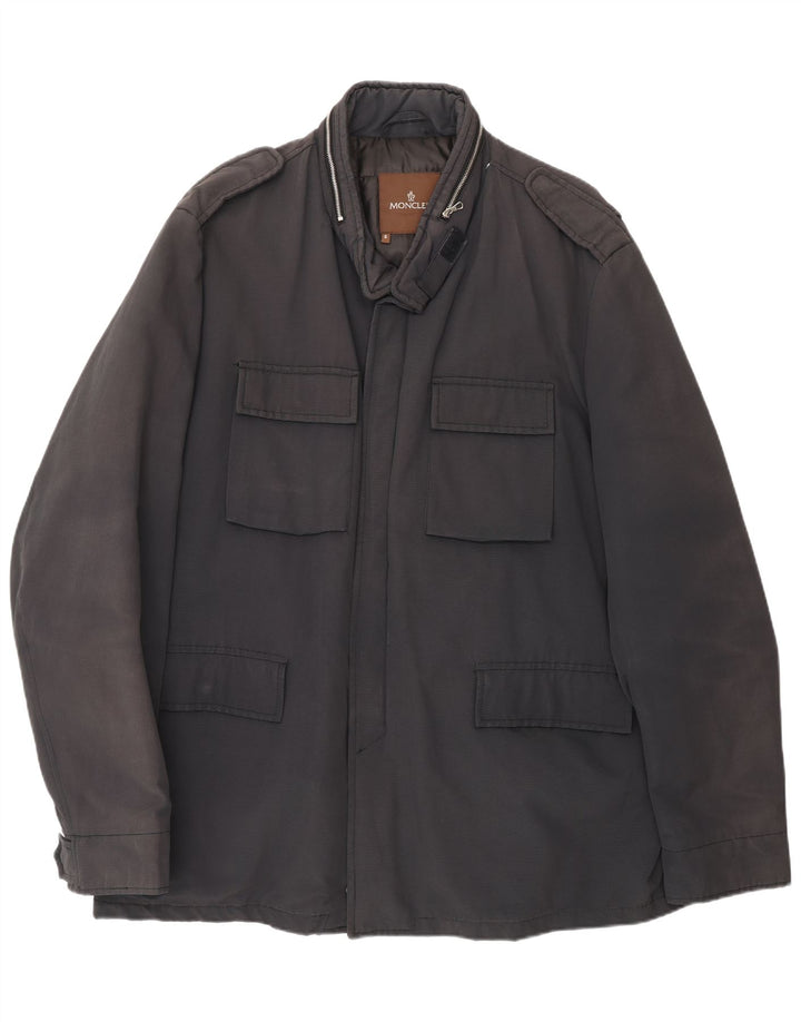 Jachetă militară căptușită pentru bărbați Moncler Mărimea 6 3XL bumbac negru