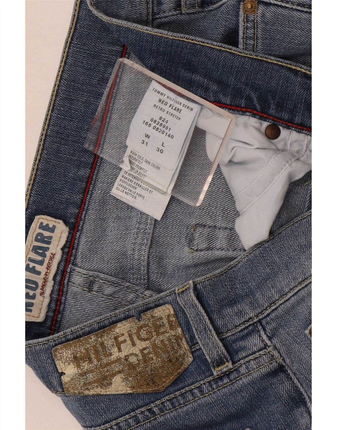 Blugi evazați pentru femei Tommy Hilfiger W31 L30 bumbac albastru