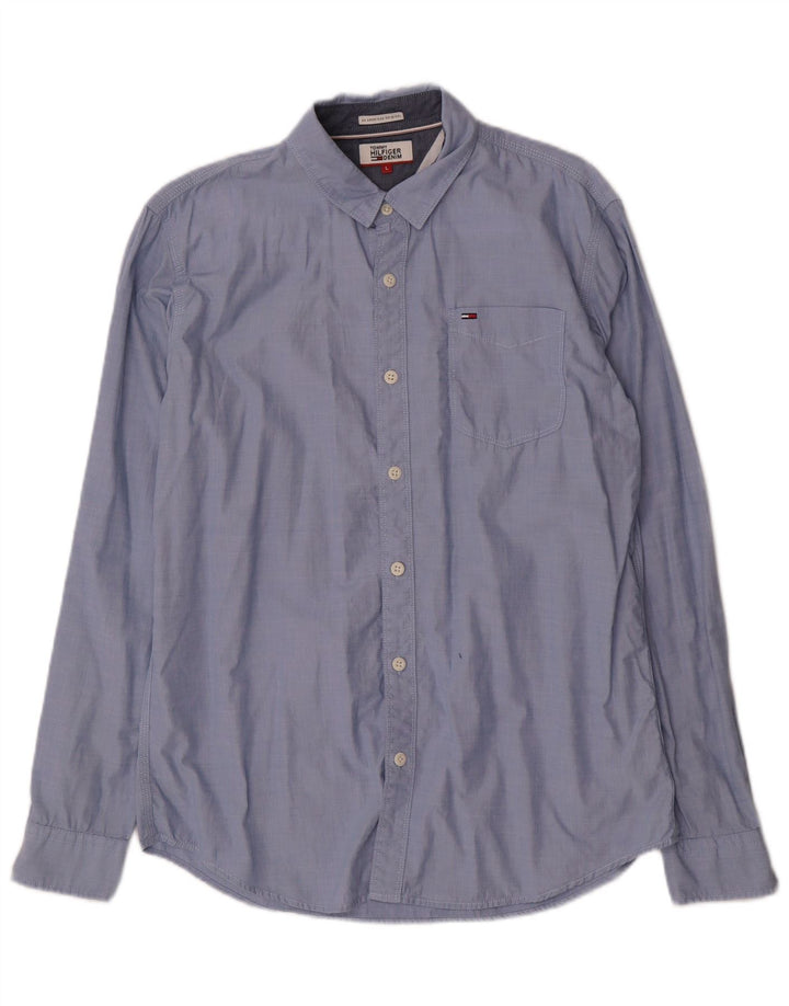 Cămașă pentru bărbați TOMMY HILFIGER, mare, albastru, bumbac