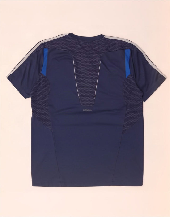 Tricou Adidas Climacool pentru bărbați Top mare, albastru bleumarin, poliester color bloc