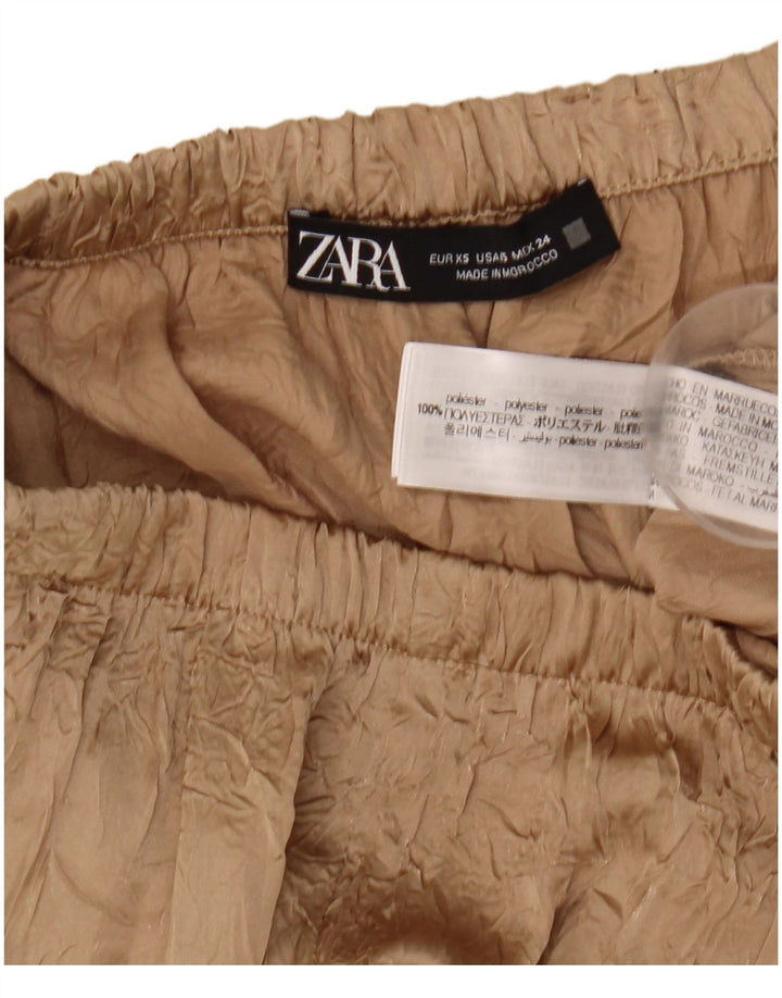 Pantaloni cullotes pentru femei Zara XS W24 L31 poliester bej