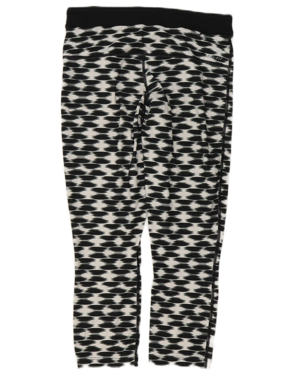 Leggings capri Nike Dri Fit pentru femei UK 10 Small Black Geometric