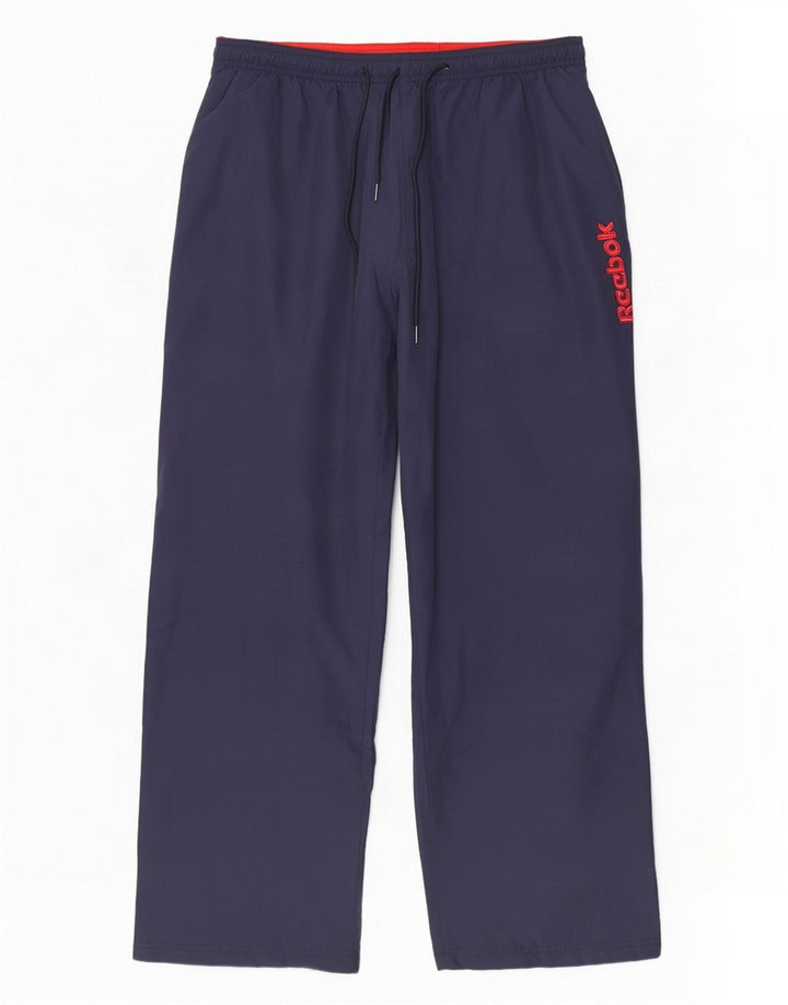 Pantaloni de trening grafic Reebok pentru bărbați, mari, bleumarin, color block